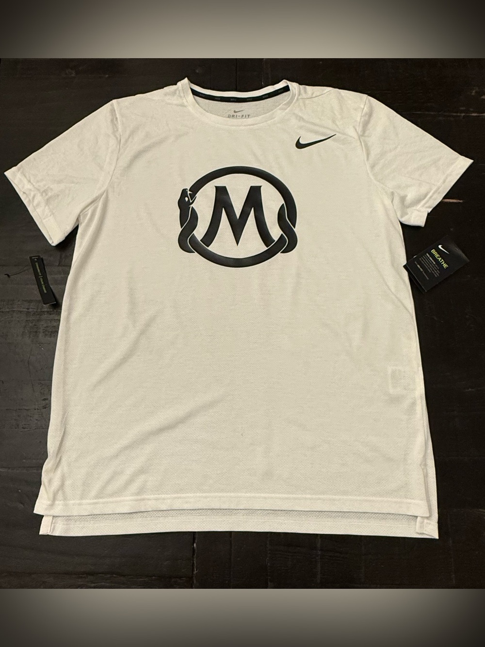 Nike Mamba Sports Academy Kobe Bryant Mens Large Medium Dri Fit White Shirt  NEW